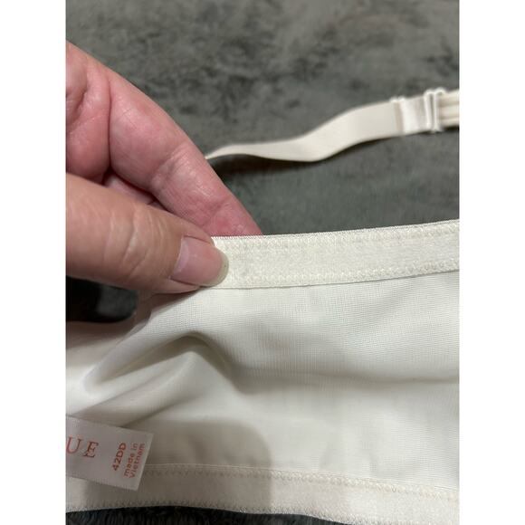 Cacique Simply Wire Free T-shirt Bra, cream with gold stripes and lace, 42DD - Picture 13 of 15